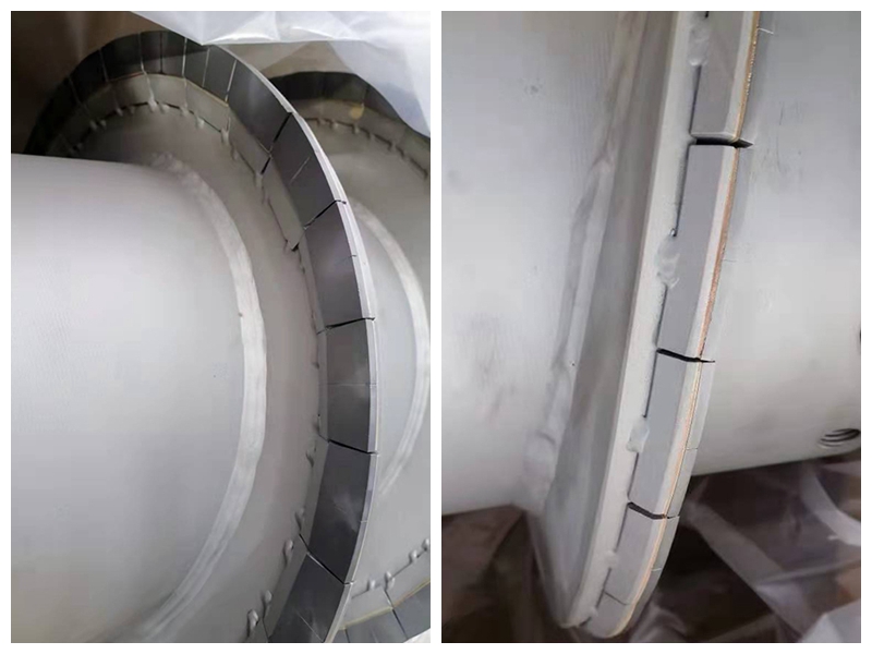 Weldable Tungsten carbide composite material carbide tiles for decanter centrifuges